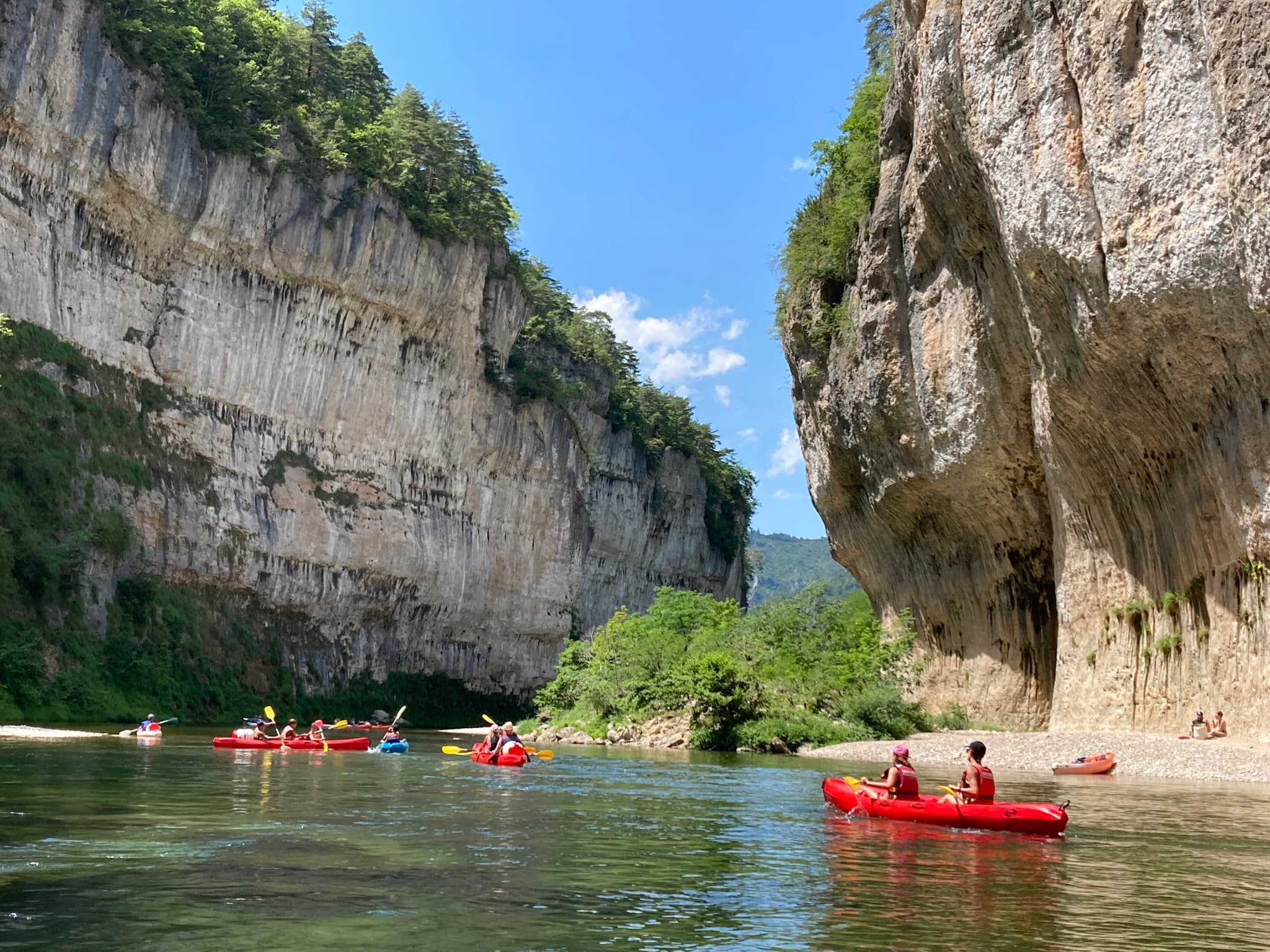 Location de canoës au Camping Couderc