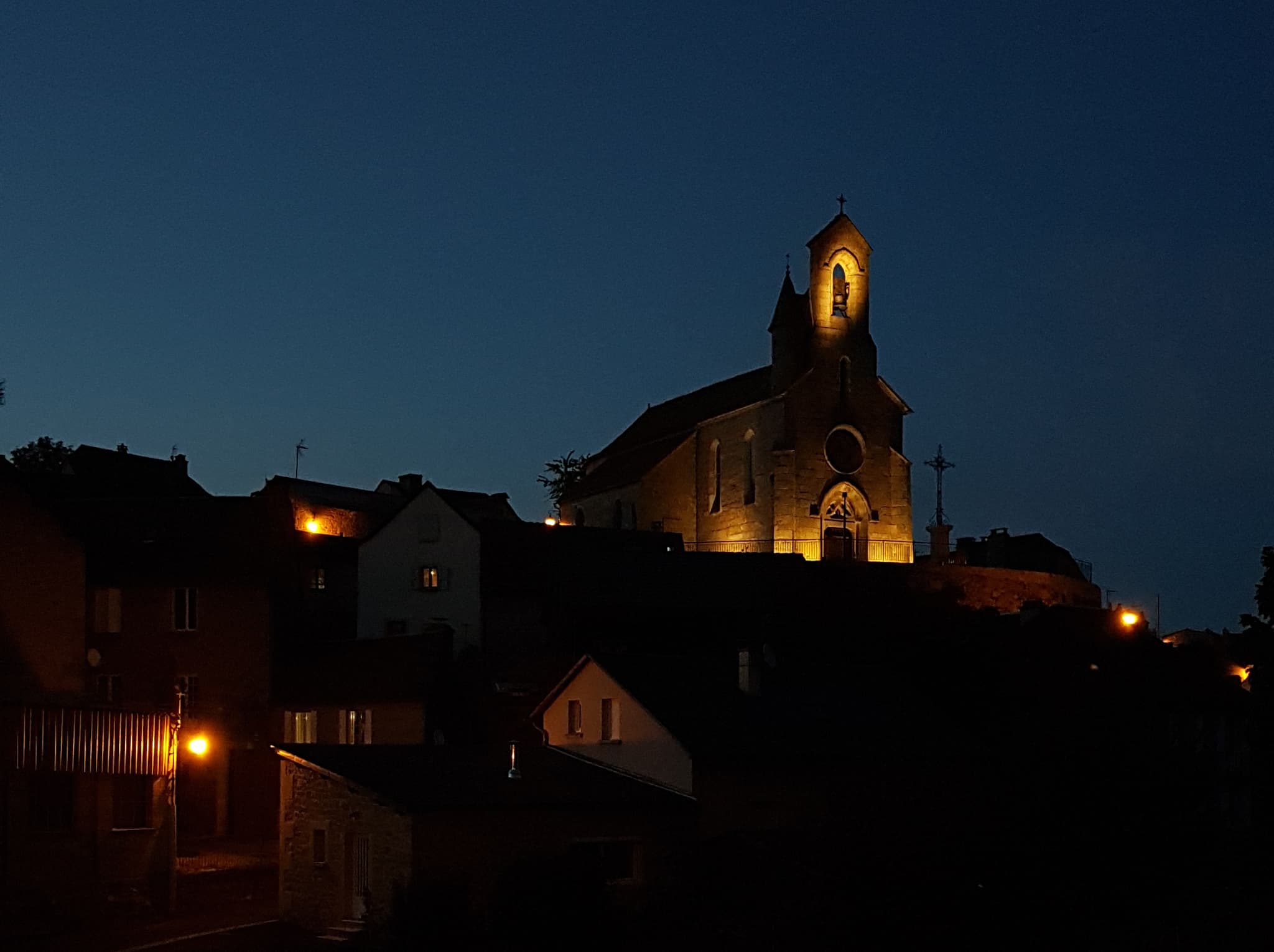 Éclairage nocturne église
