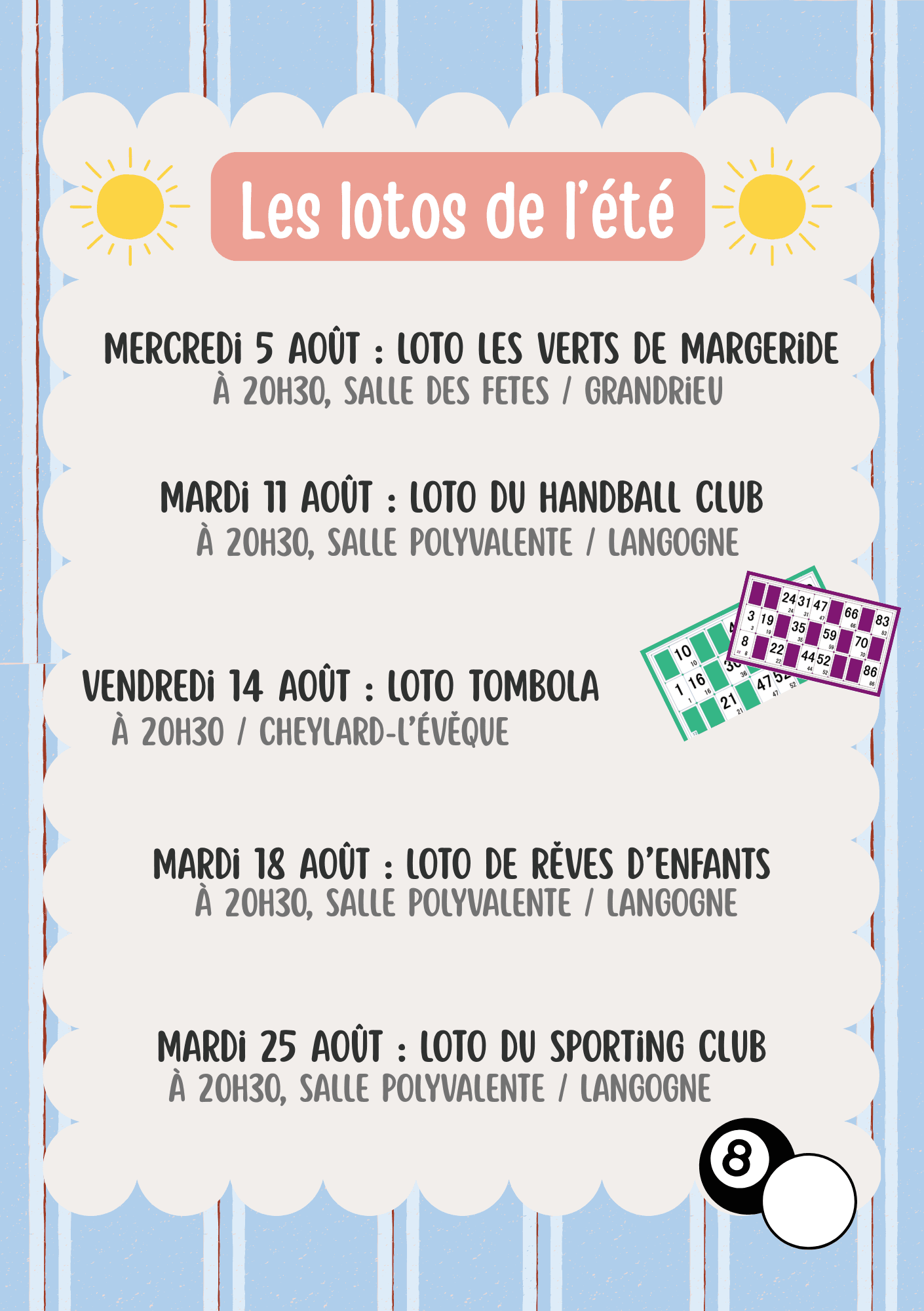 Les lotos de l’été