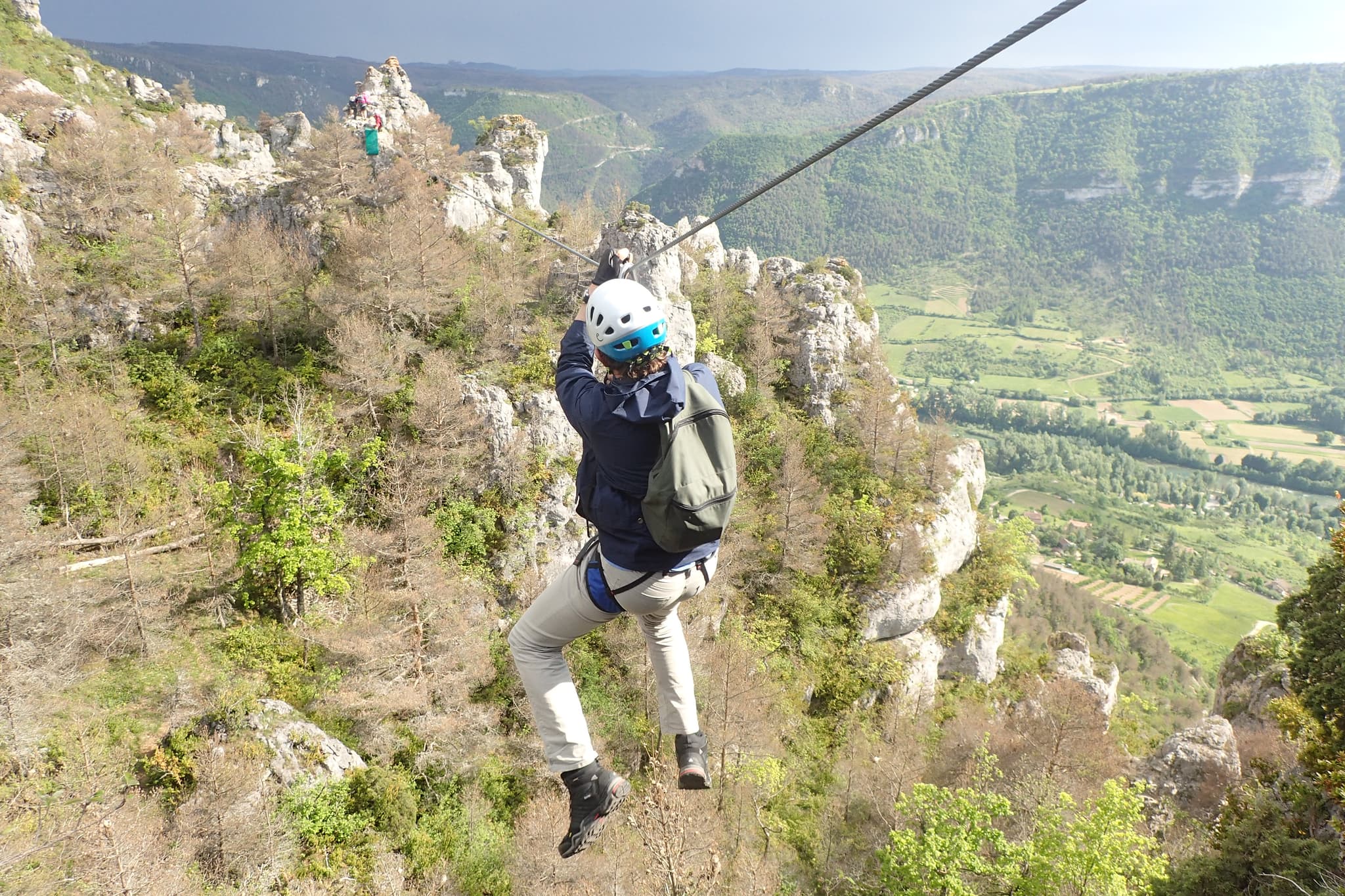 Via ferrata du Liaucous - tyrolienne