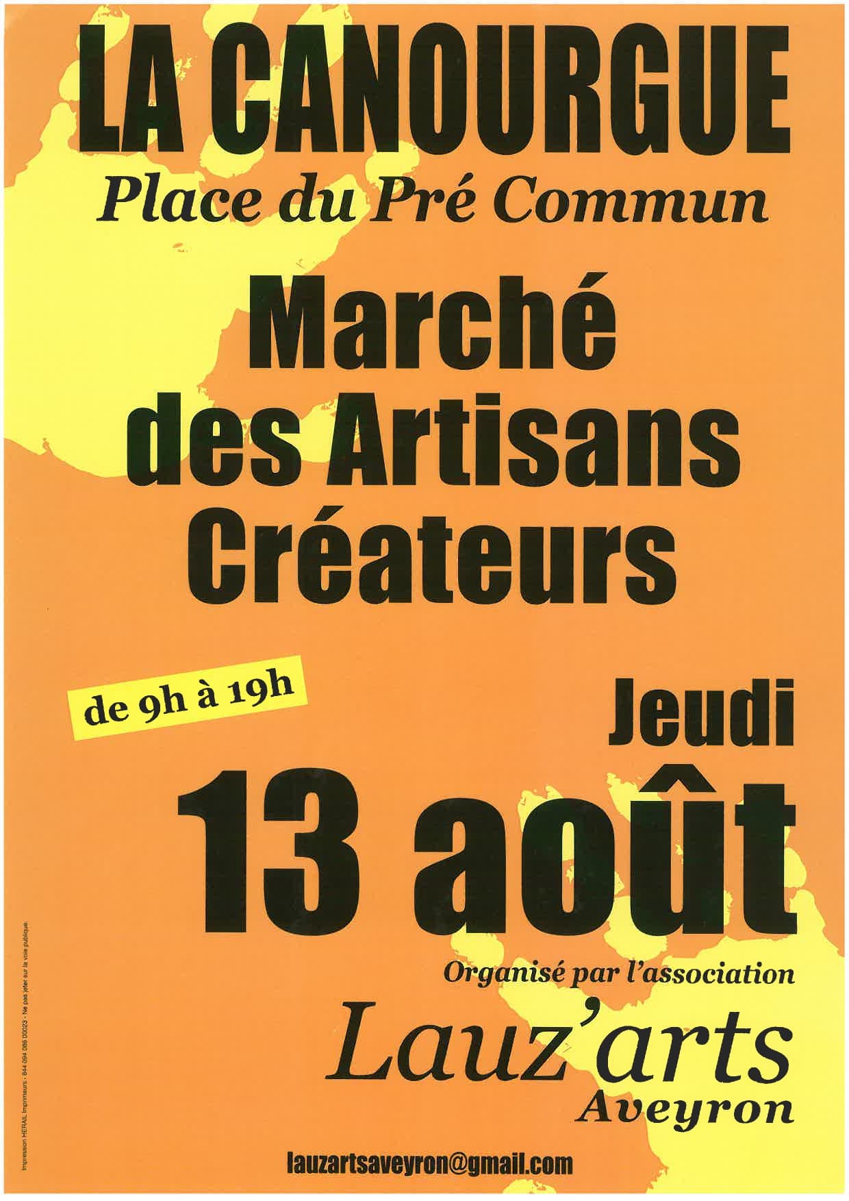 Marché des artisans créateurs à La Canourgue