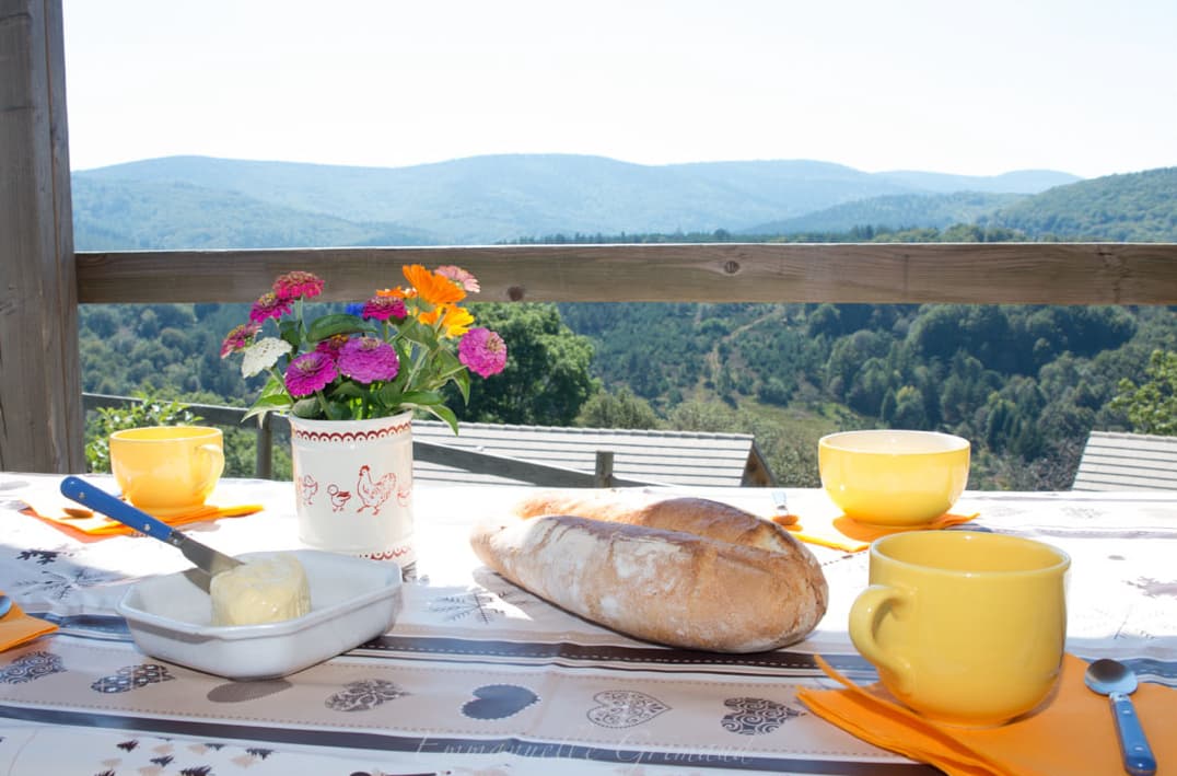 Vue terrasse chalets moyens