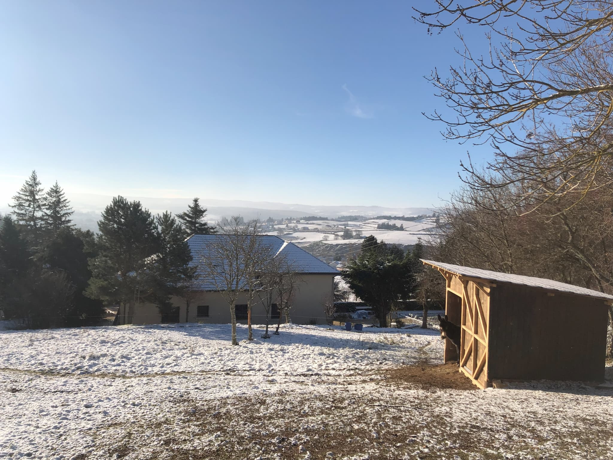Vue Haut Terrain Neige