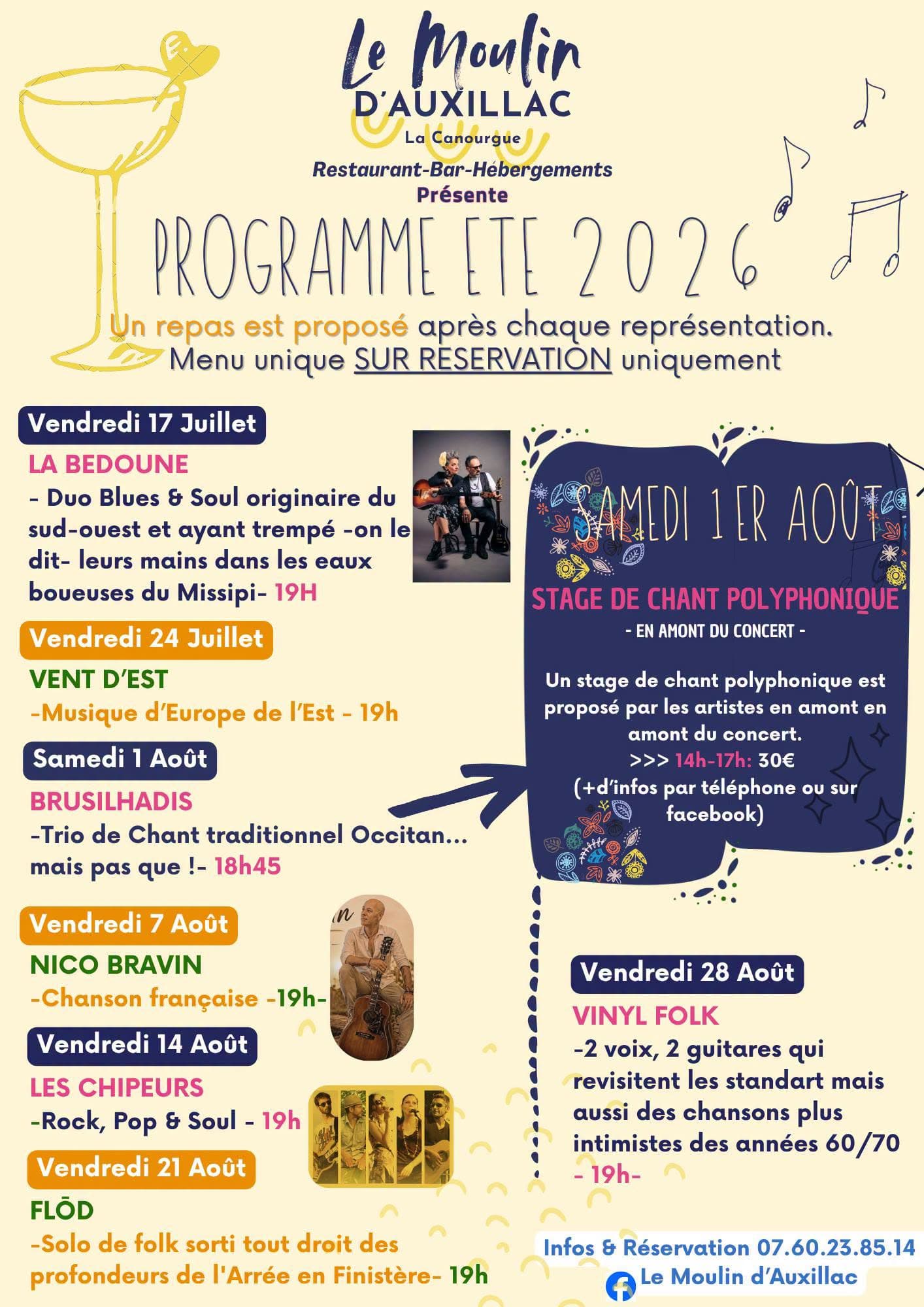 Programme été 2026