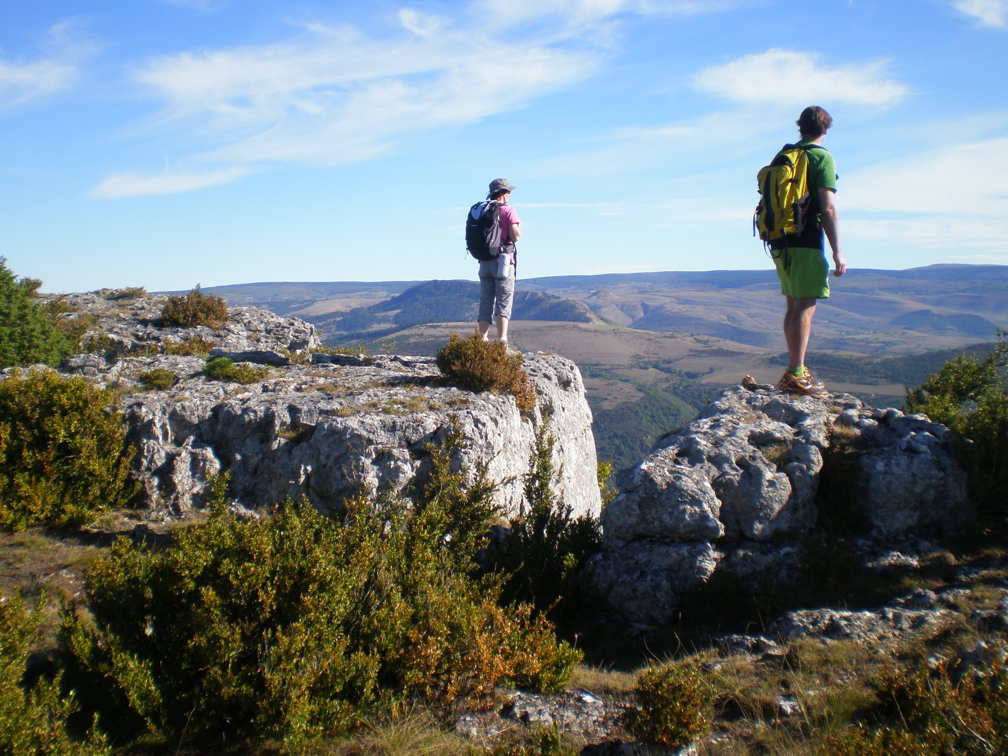 Vue sur les puechs des bondons et le Mont-Lozère