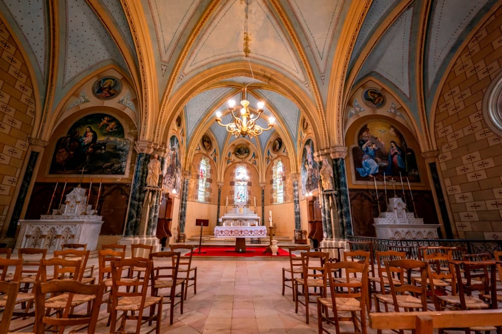 Eglise peinture Masutti Baleyssagues