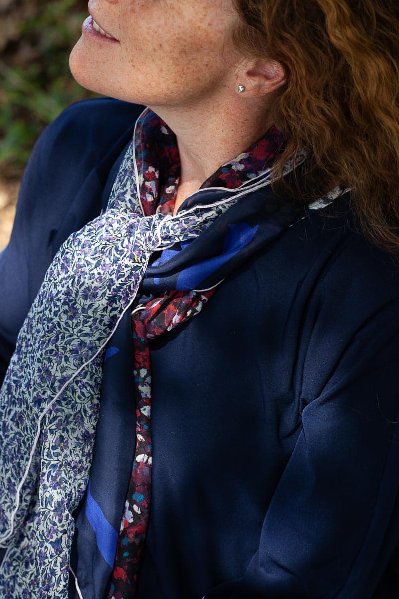 03foulard hosta ton bleu véro