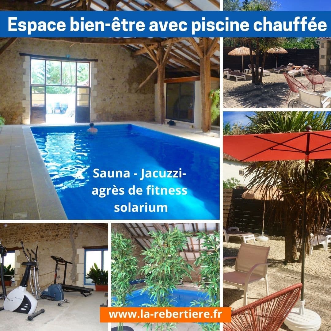 L'espace bien-être avec piscine, sauba, jacuzzi et soluarium