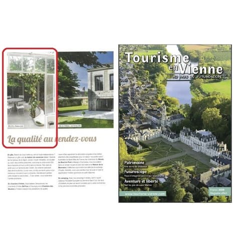 Article Tourisme en Vienne parlant de la qualité du Gîte 1950