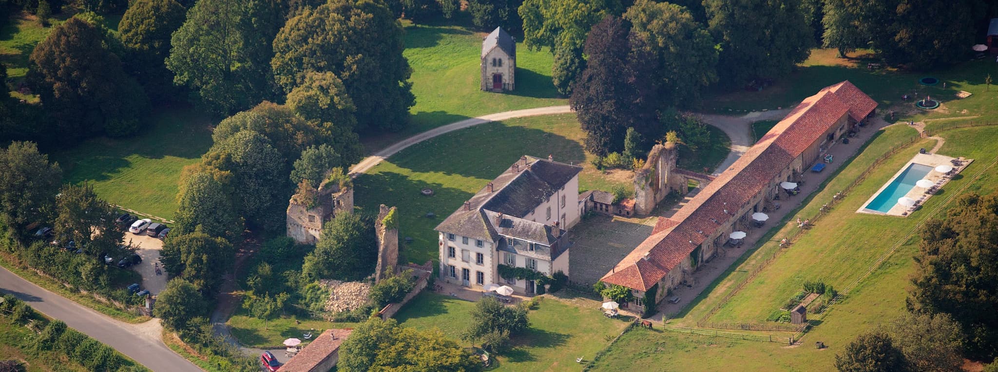 Vue aérienne - Abbaye du palais