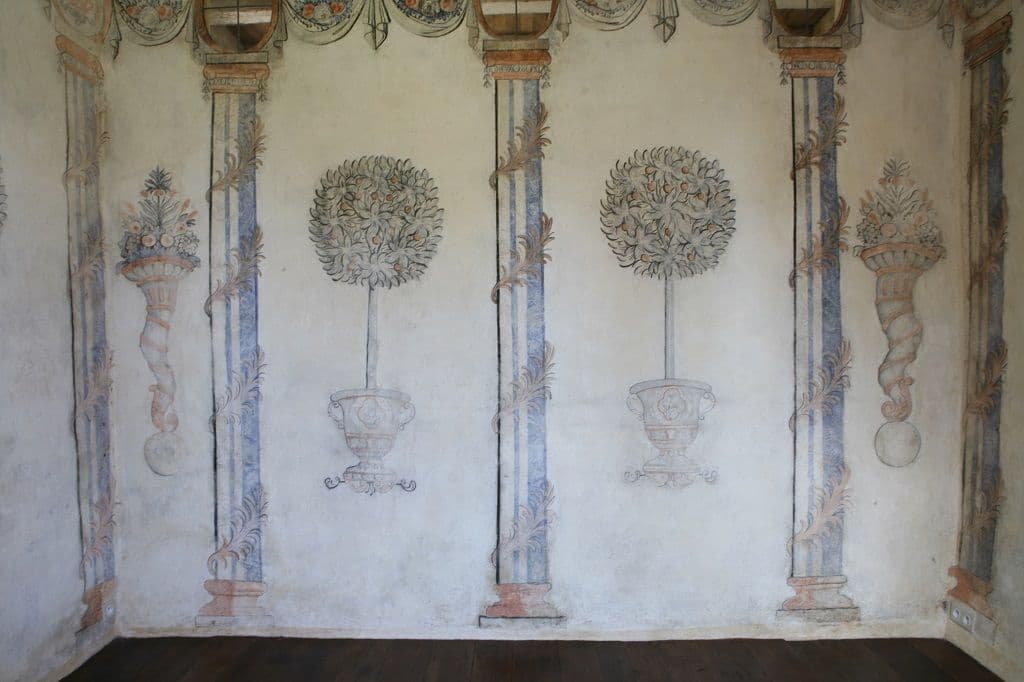 Salle à manger d'été - décors peints d'orangerie_2