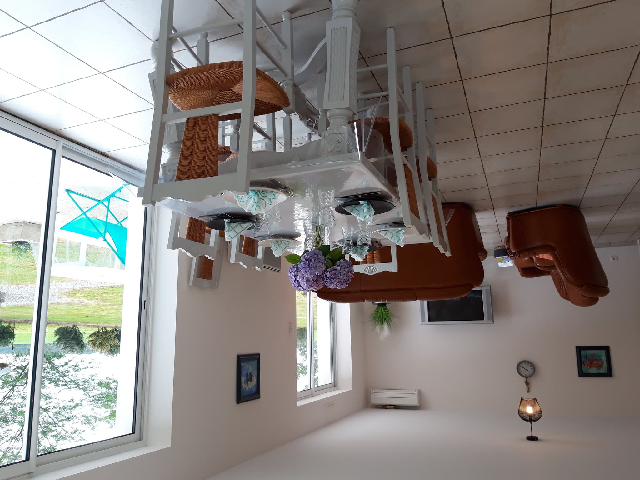 Salle à manger du gite la Téoulère à Haut Mauco Gites de France Landes