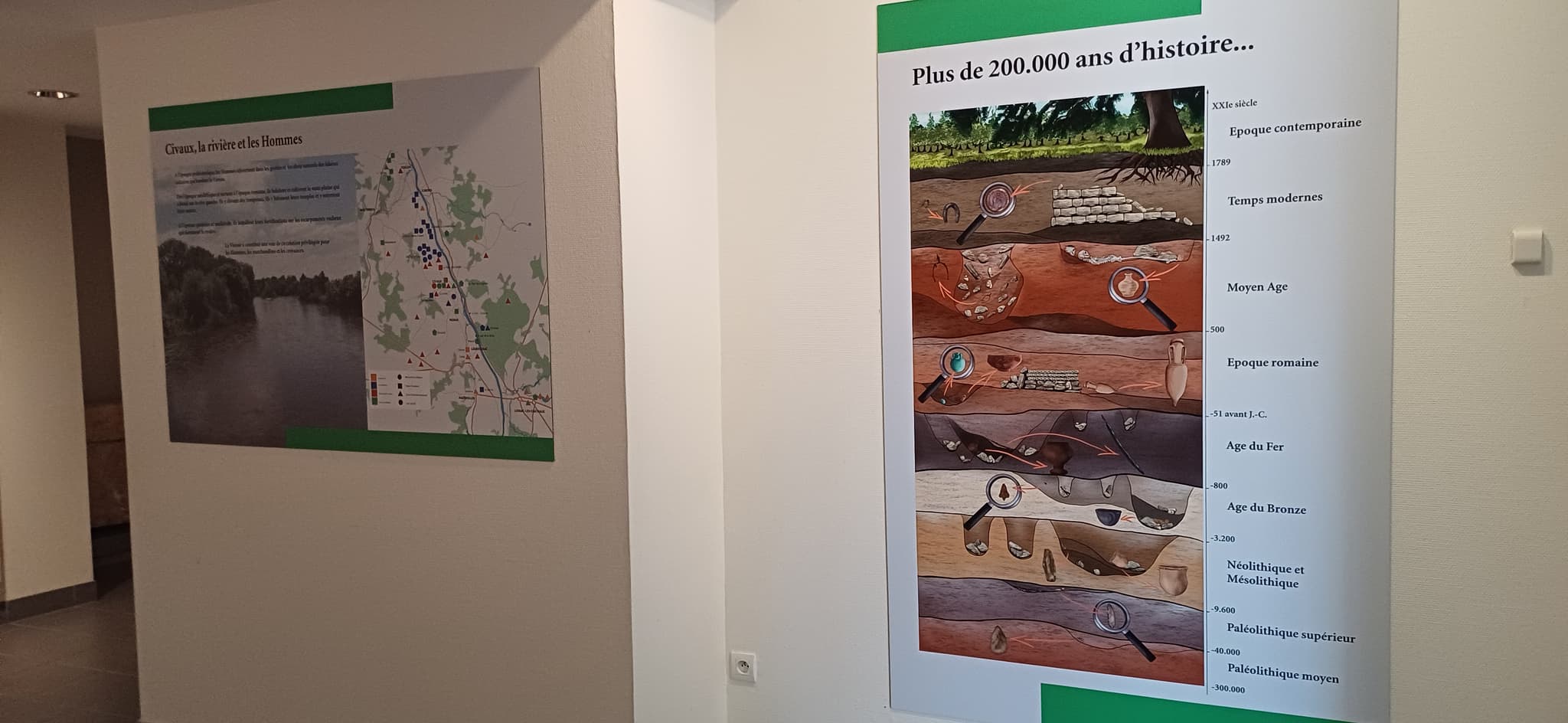 Début du parcours avec stratigraphie
