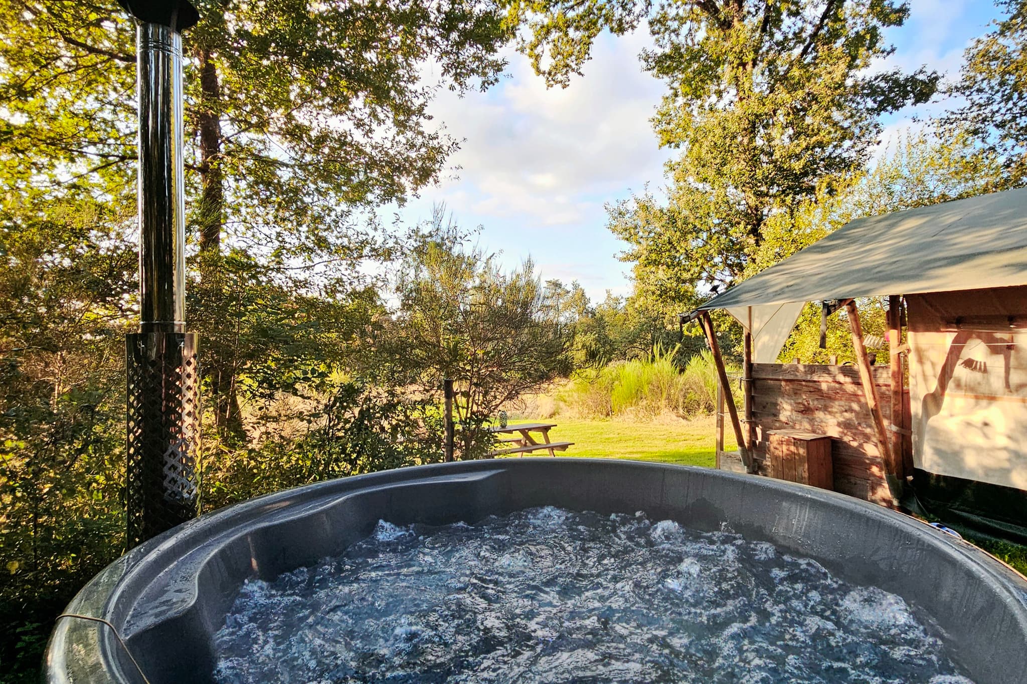 La Ranch Camping et Glamping -Tente safari 2 bain nordique