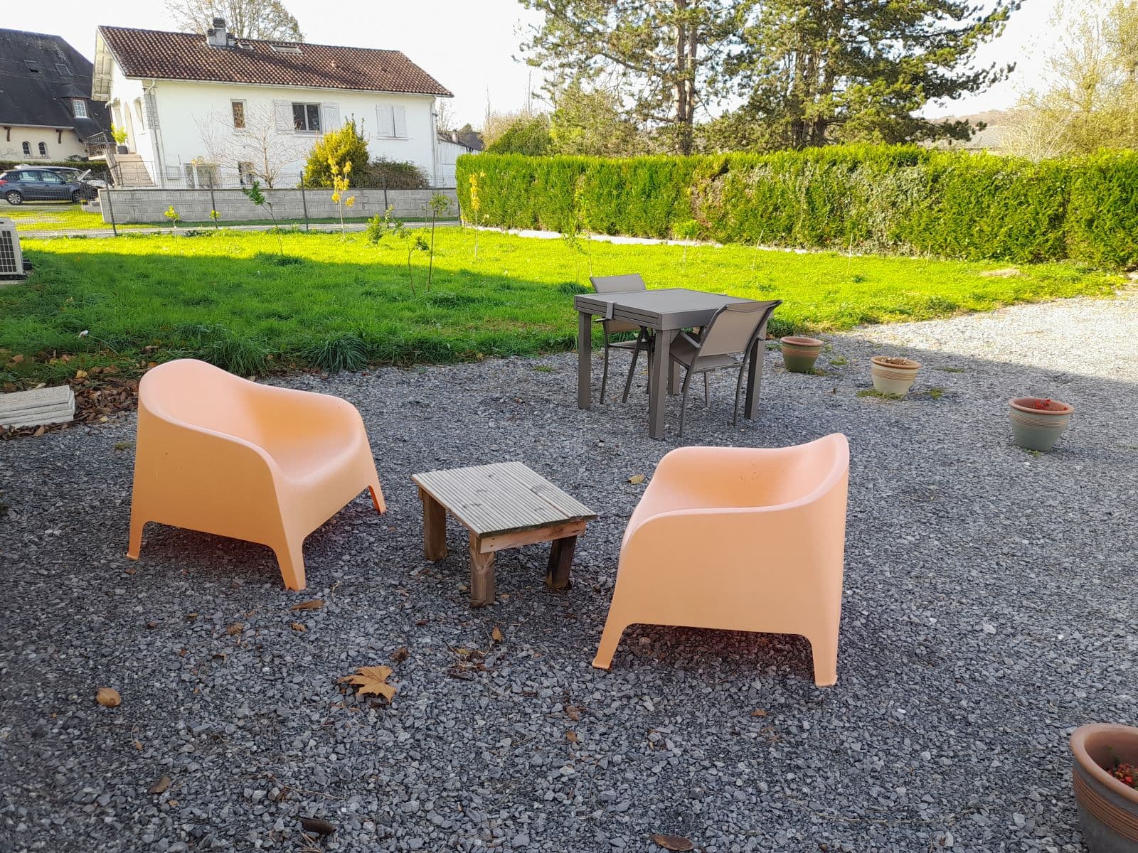 Coin salon de jardin