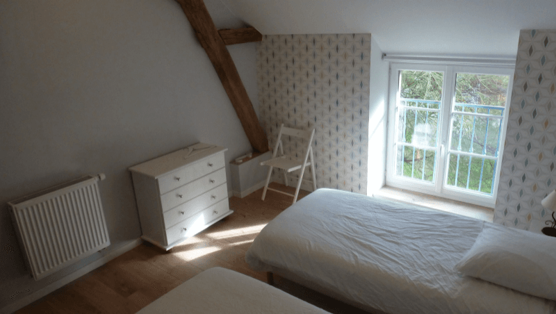 Chambre 2: 2 lits simples jumelables