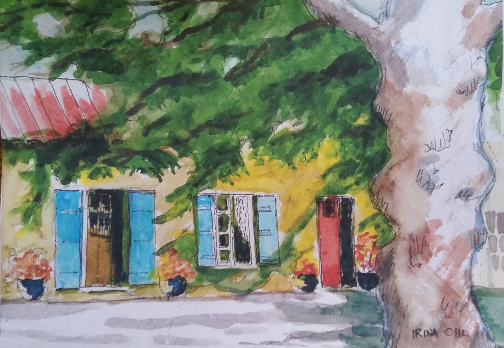 Une peinture de "Maison Madame"