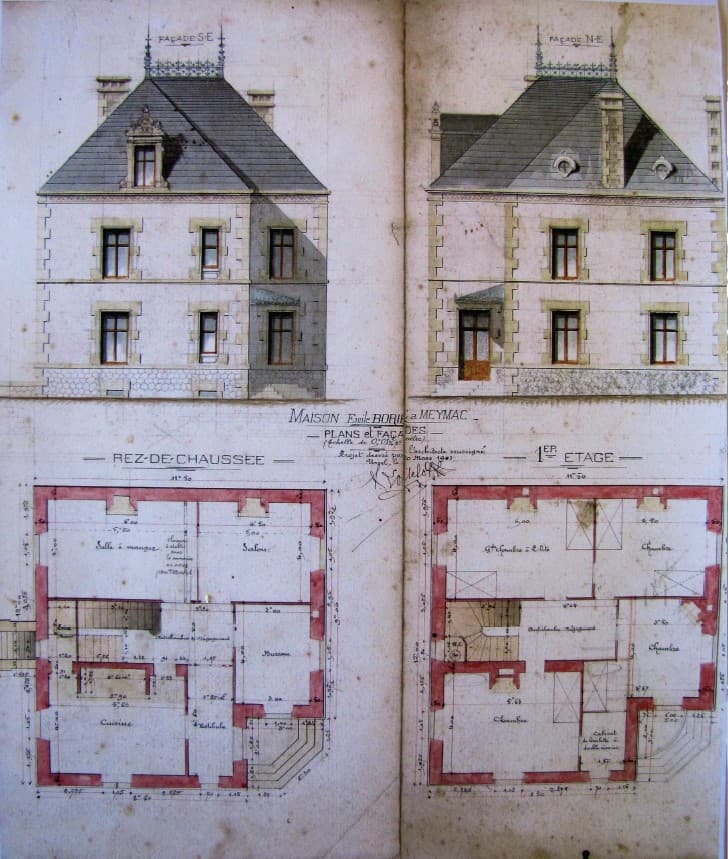 Plan maison Borie