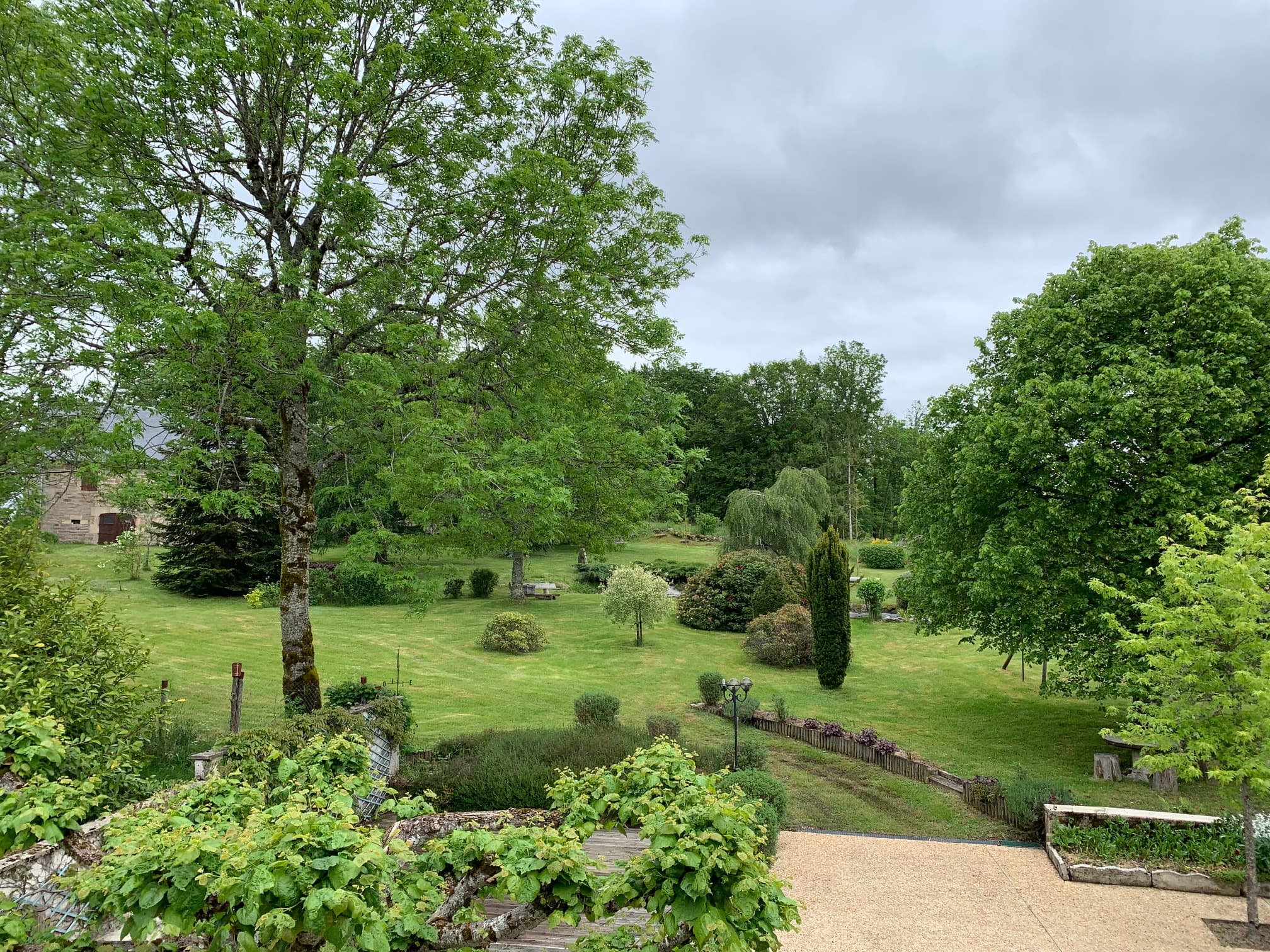 Parc arboré, vue d'ensemble