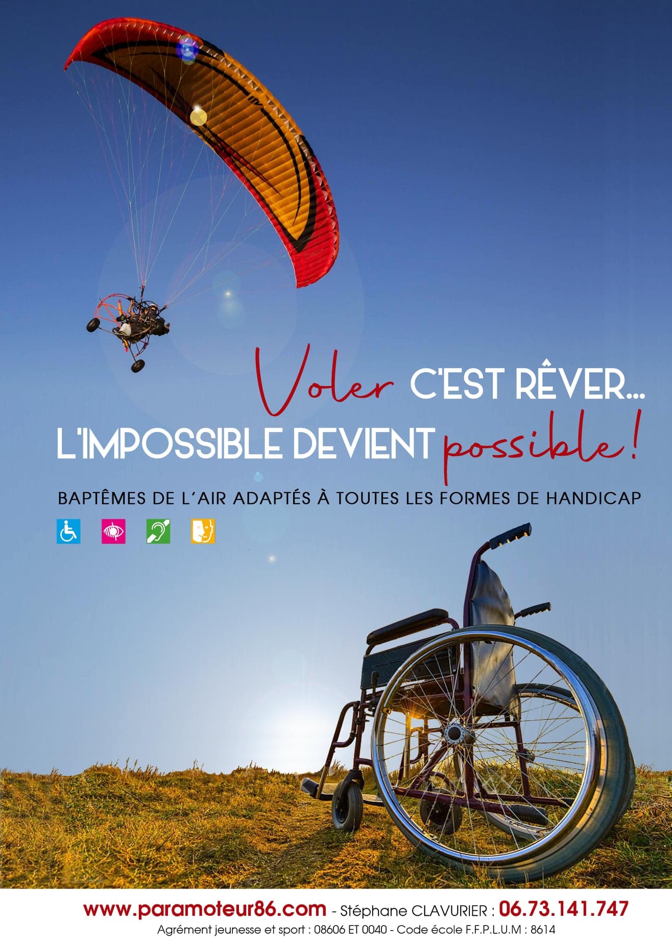 baptême de l'air accessible aux personnes handicapées