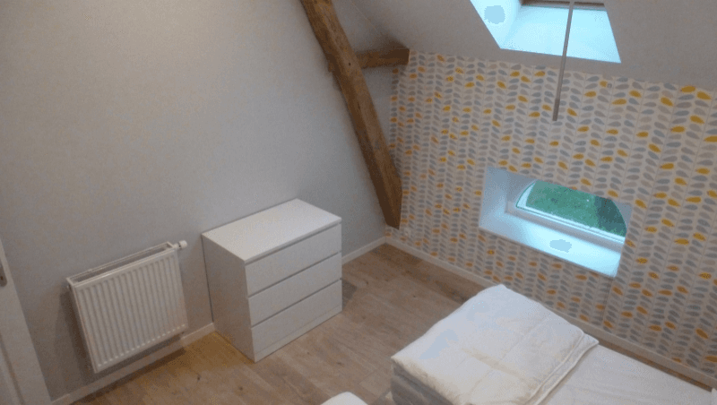 Chambre 3: 2 lits simples jumelables