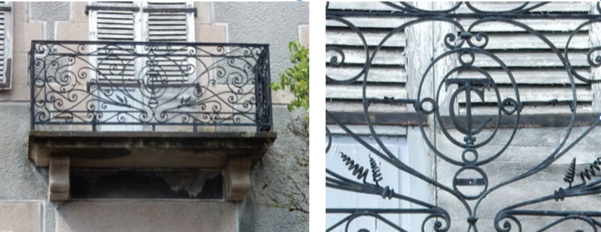 Balcon de la maison Gaye Bordas / Teyssier