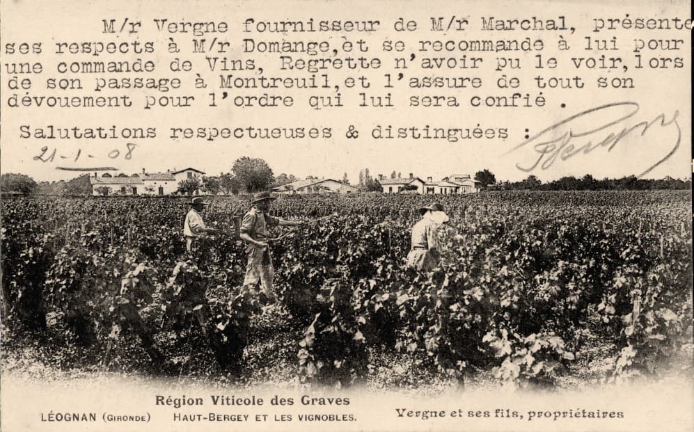 Carte postale Vergne et ses fils propriétaires