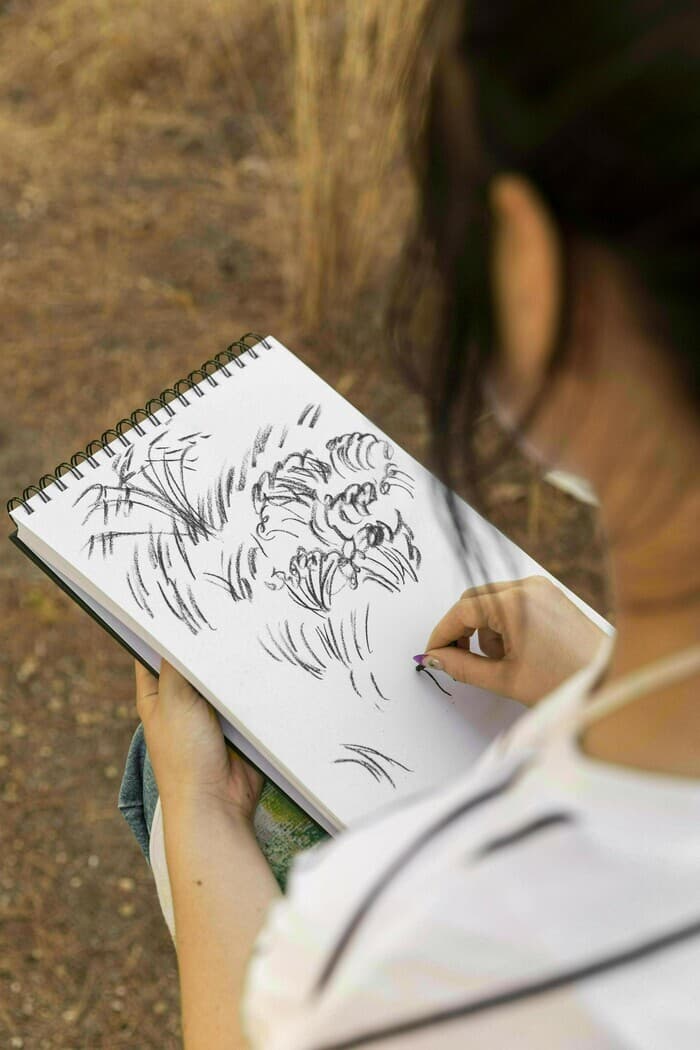 Balade-croquis accompagnée par une artiste à Thuré_1