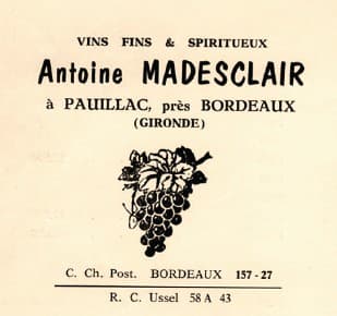 Etiquette Madesclair
