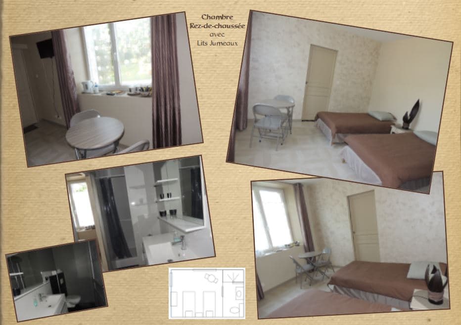 7-Chambre Rez de Chaussée avec lits jumeaux