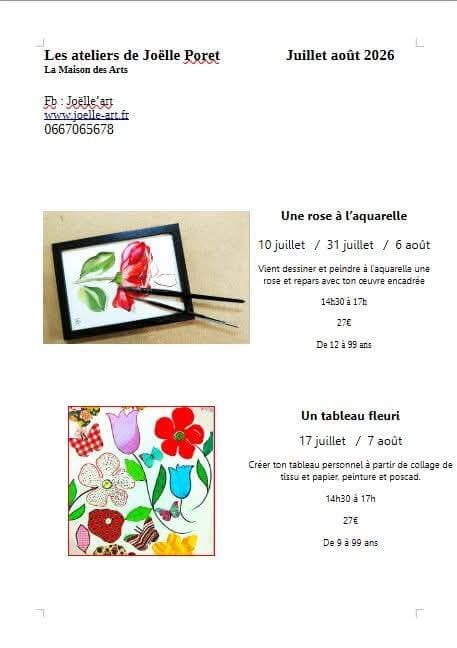 Les atelier de Joëlle Poret 2026