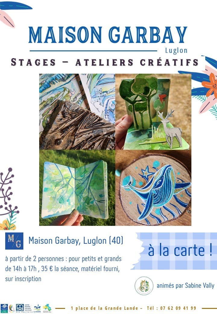 Affiche ateliers été Sabine Vally