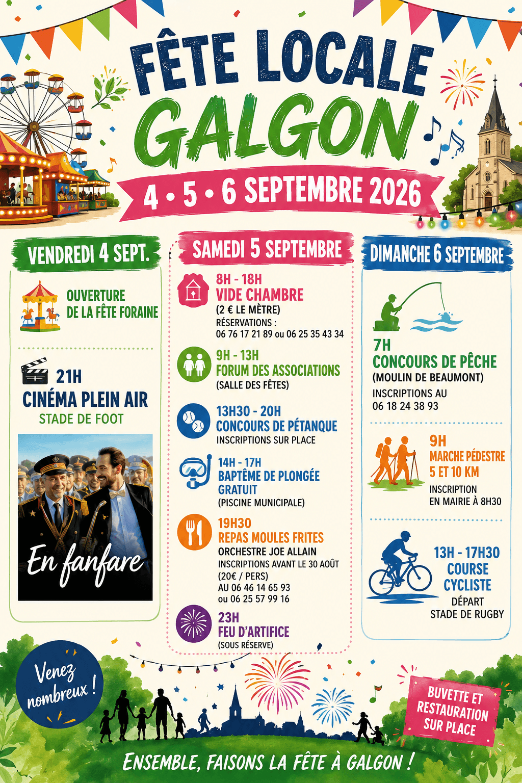 Affiche fête locale 2026