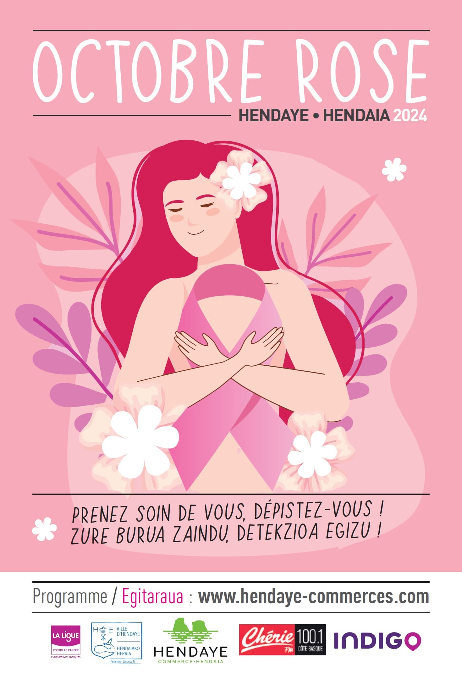 Affiche octobre rose 2024 - Hendaye Tourisme