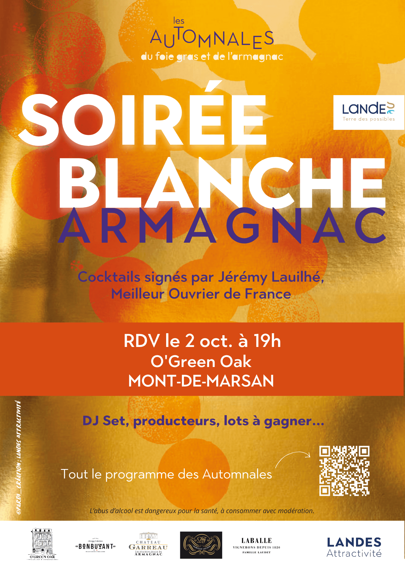 affiche soirée blanche armagnac