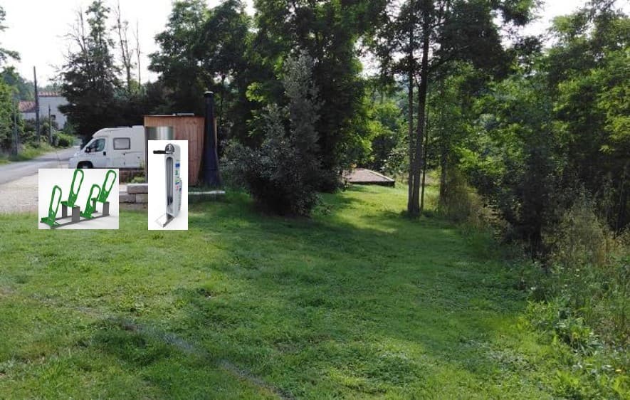 Aire de service vélo_Lagravère_Lavardac