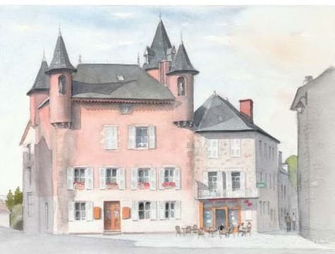 Aquarelle Château des Moines Larose