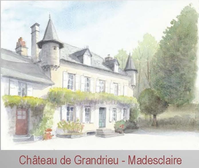 Aquarelles châteaux Grandrieu - Madesclaire