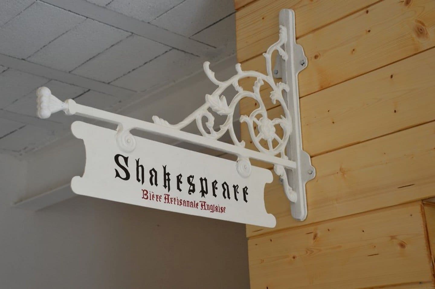 Bières artisanales Shakespeare - Pancarte