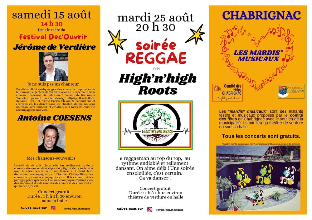 CHABRIGNAC MARDIS MUSICAUX