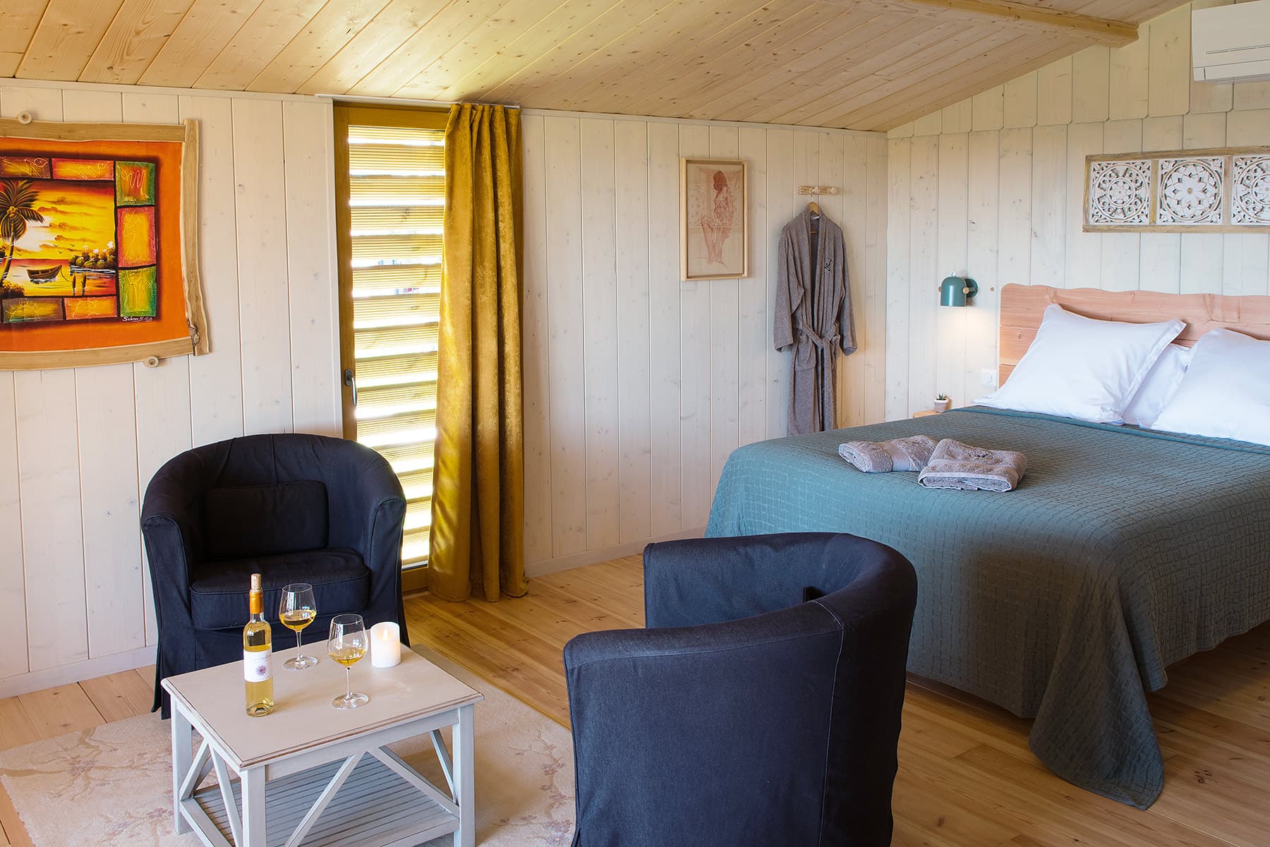 Cabane La Muscadelle chambre