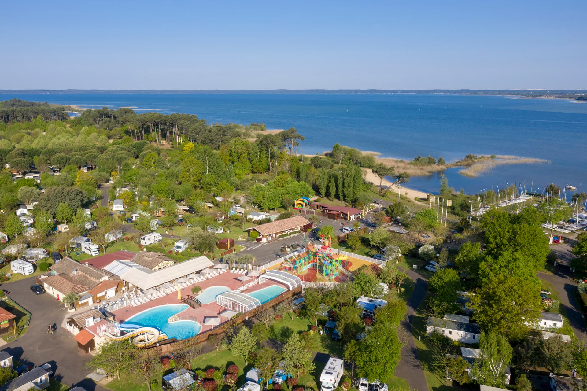 Camping vue aérienne