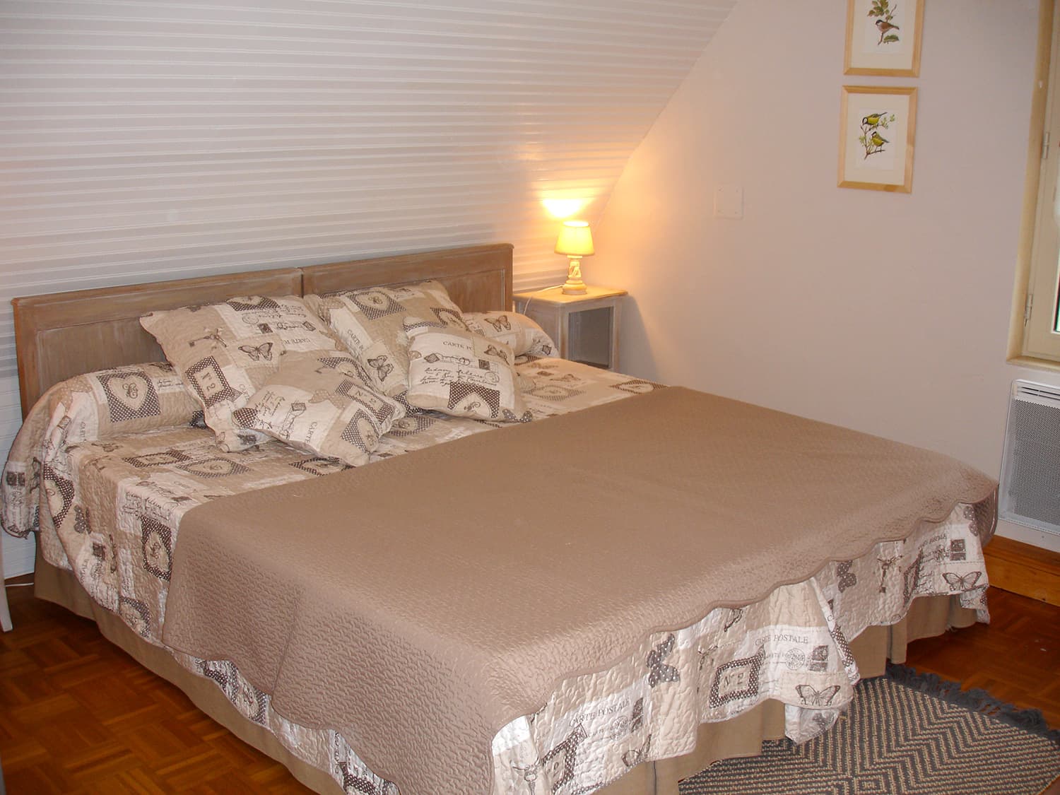 Chambre lit double modulable en lit jumeaux
