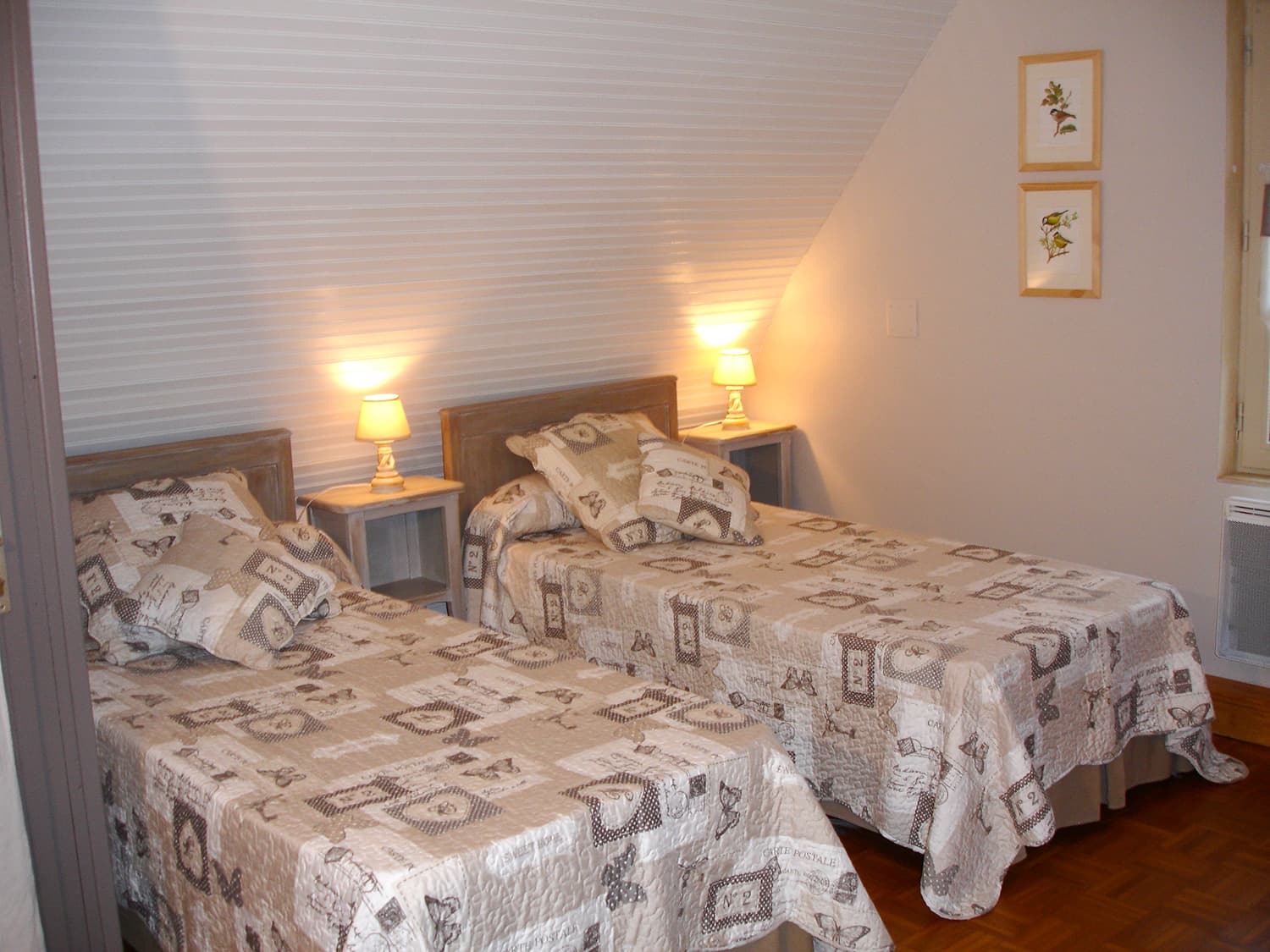 Chambre lits jumeaux