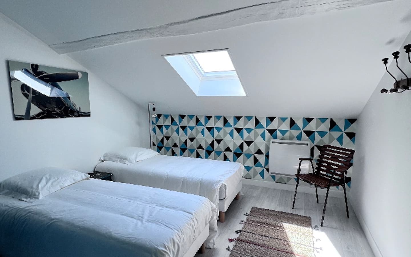 Chambre lits simples
