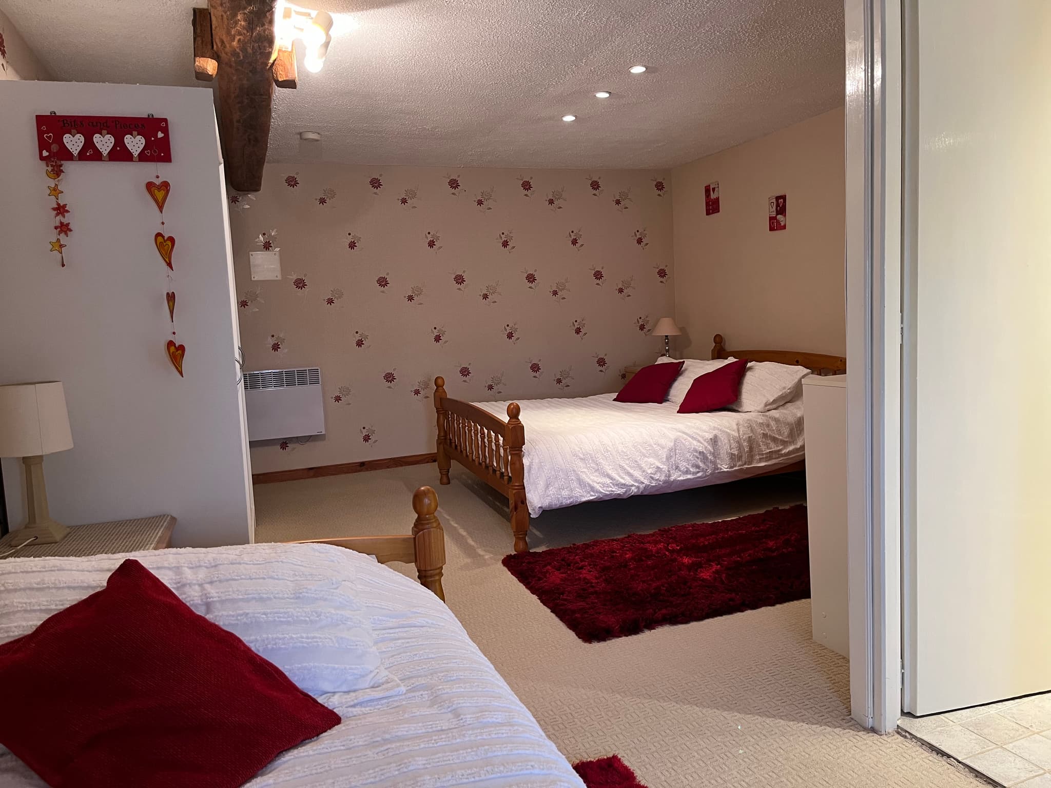 Chambre rouge vue 2 appt
