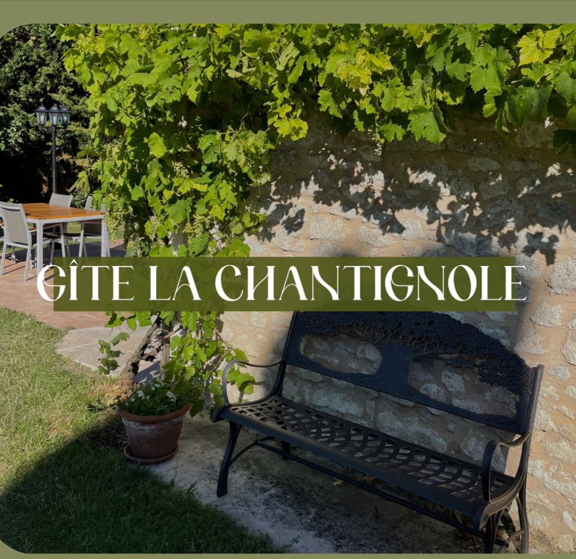 Les gîtes de la Fabrique Chantignole banc
