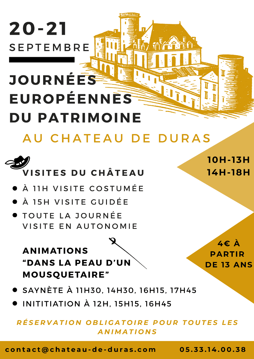 Château Duras affiche JEP 2025