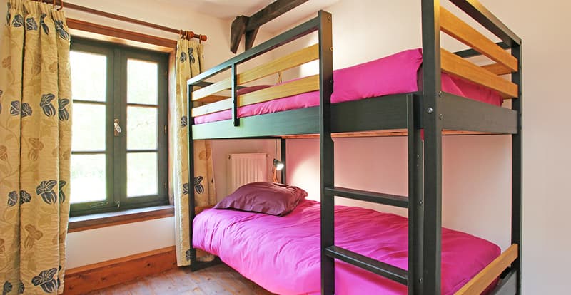 Gîte Chauprades - chambre lit superposés