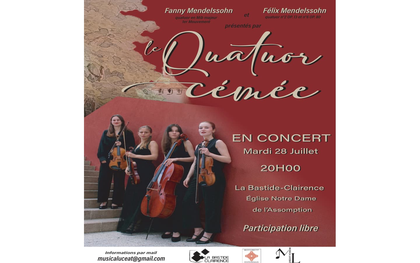 Concert quatuor Cémée